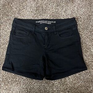American Eagle Outfitters Women's mid rise Dark Jean Shorts
